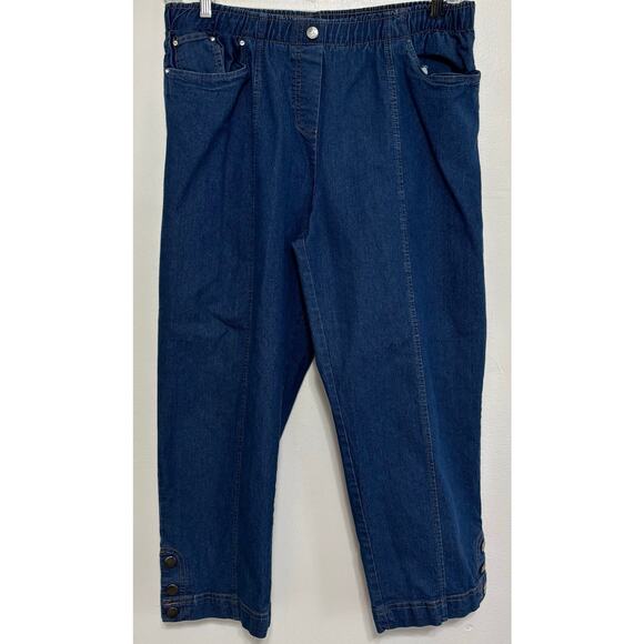 Cathy Daniels Capri Pan Size Large Casual Stretch Pull-On Cropped Pants - Picture 1 of 11